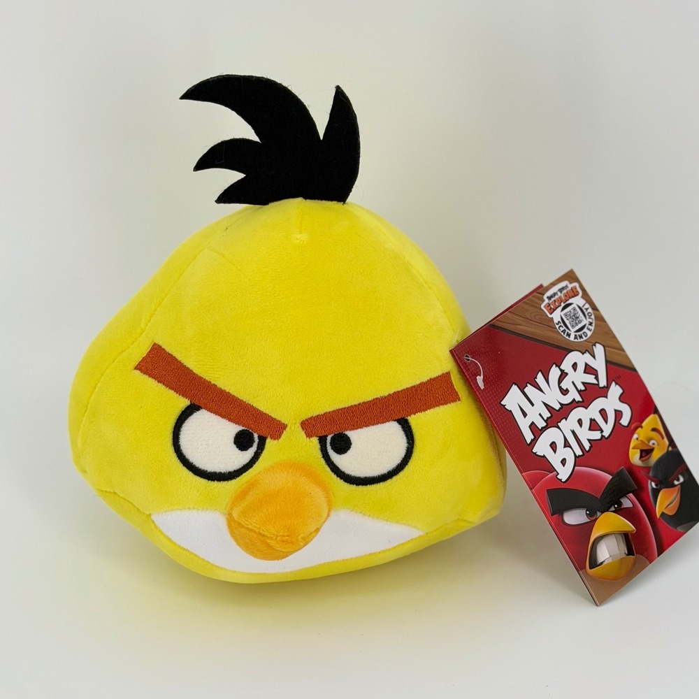 Angry Birds Chuck Smooshimals Plush Yellow Bird Stuffed Animal Toy 5 Inch NWT